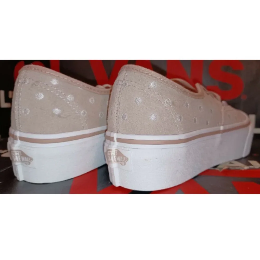 Vans Authentic Platform 2.0 Suede Polka Dot Shadow Gray/True White VNOA3AV8T7U